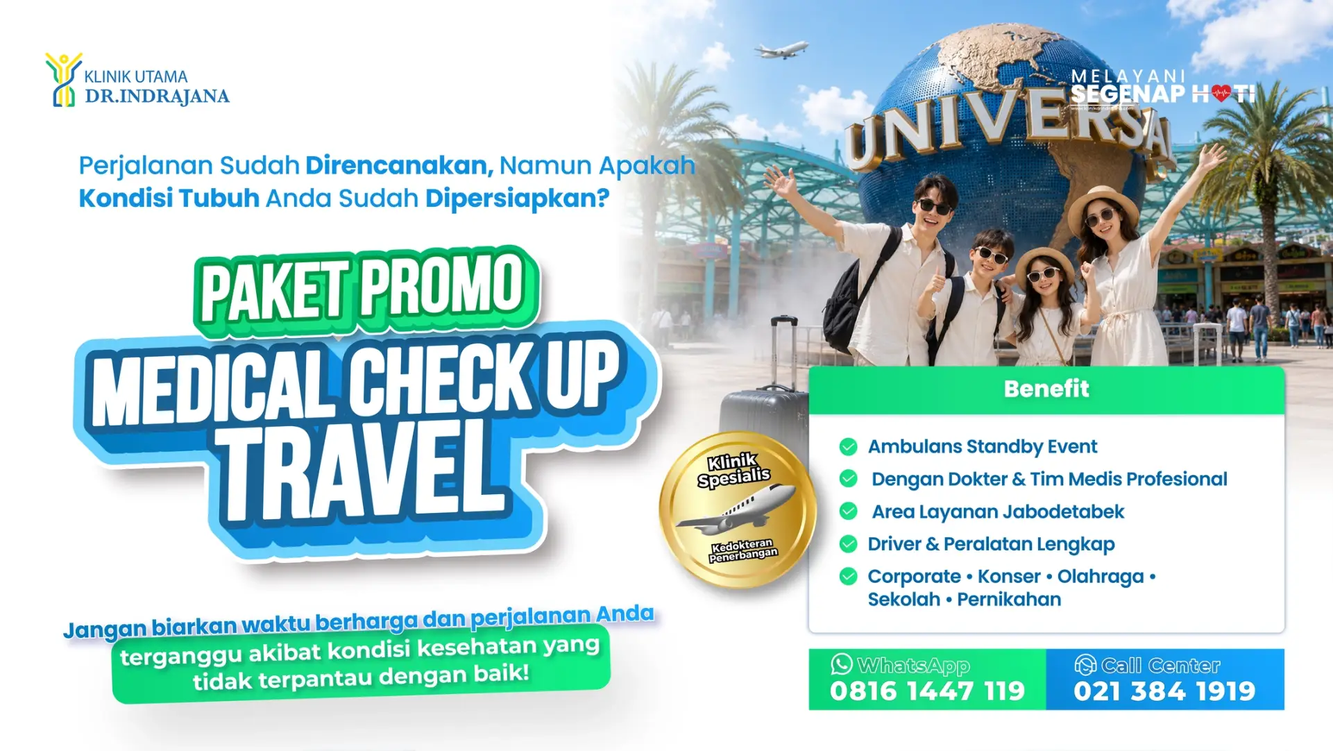 Promo Medical Check Up Travel Klinik Utama DR Indrajana Promo Medical Check Up Travel Klinik Utama DR Indrajana