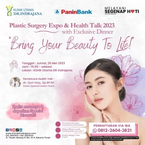 gambar wanita sebagai wajah untuk post service klinik bedah plastik Plastic Surgery Expo 2023 di Klinik Utama Dr. Indrajana.