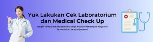 banner medical check up di Klinik Utama Dr. Indrajana.