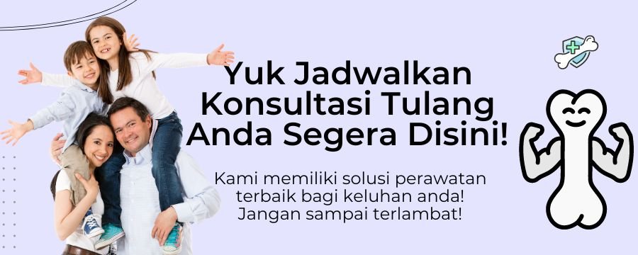 Banner CTA untuk melakukan konsultasi ke dokter spesialis ortopedi di Klinik Utama DR. Indrajana.