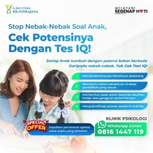 Promo Klinik Psikologi Anak dan Remaja - Klinik Utama DR Indrajana - Tes IQ