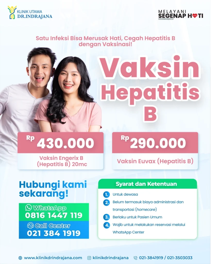 Promo 2026 Vaksin Hepatitis B- Klinik Utama DR Indrajana