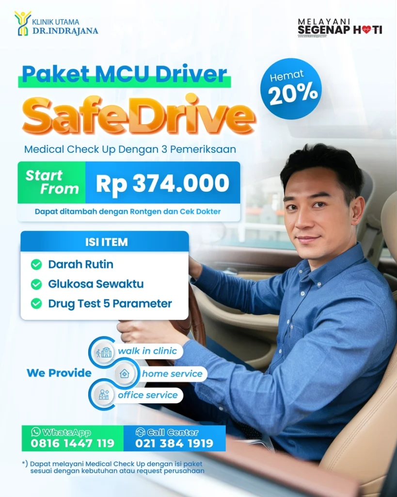 Promo MCU - Klinik Utama DR Indrajana (Paket Driver)