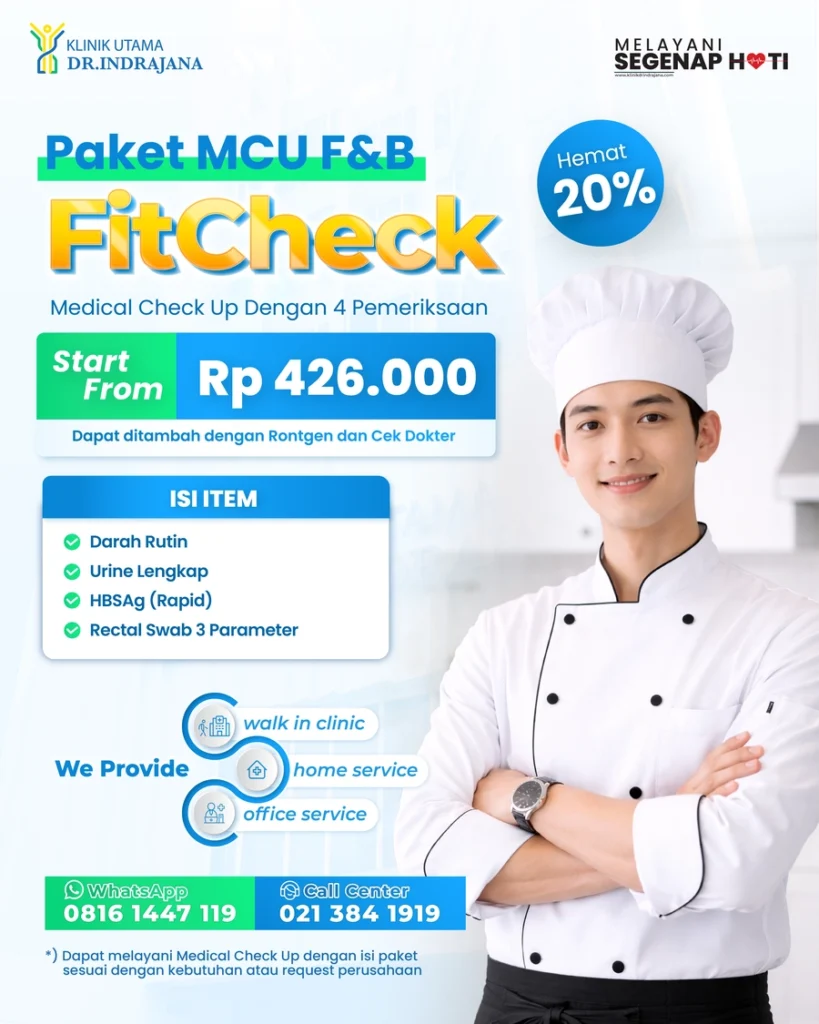 Promo MCU - Klinik Utama DR Indrajana (Paket Food Handler)