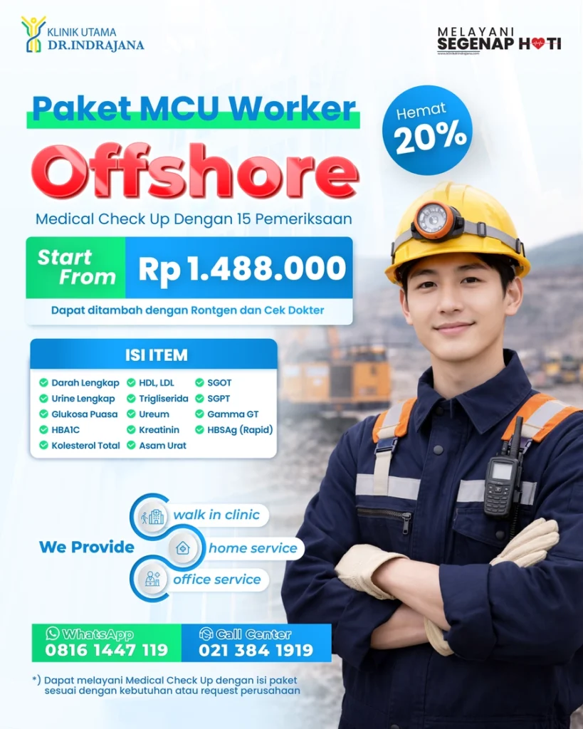 Promo MCU - Klinik Utama DR Indrajana (Paket Offshore)