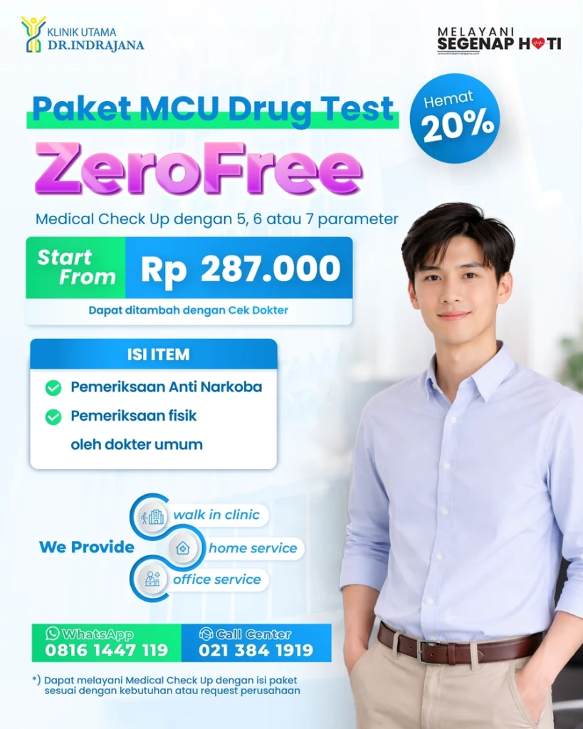 Promo MCU - Klinik Utama DR Indrajana (Paket Tes NAPZA)