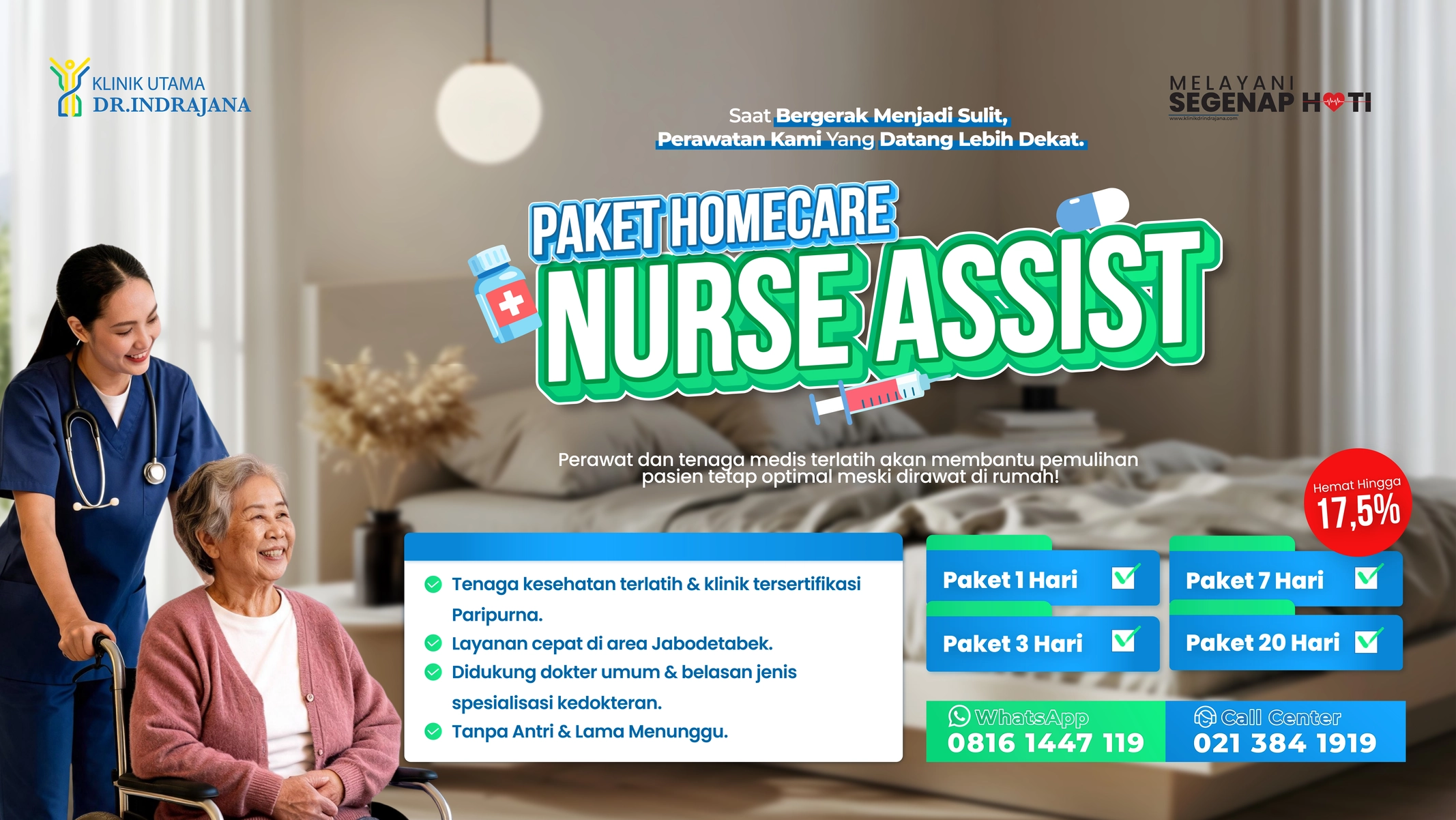 Homecare Perawat di Klinik Utama DR Indrajana
