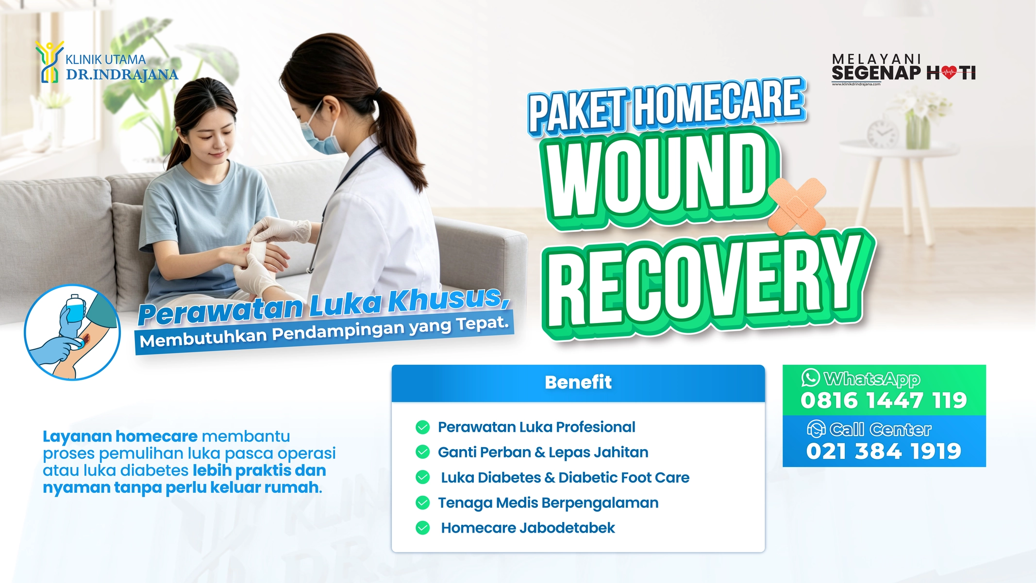 Homecare Perawatan Luka Wound Recovery - Klinik Utama DR Indrajana - Banner