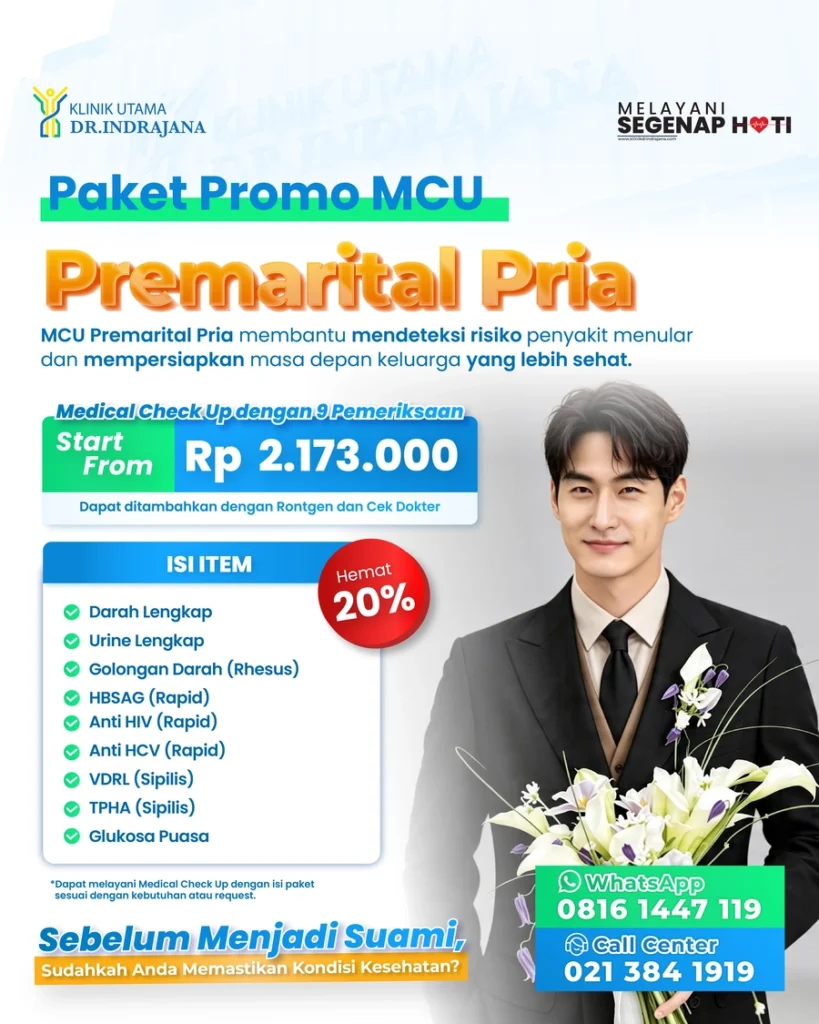 Promo Diskon Medical Check Up PraNikah Pria - Klinik Utama DR Indrajana