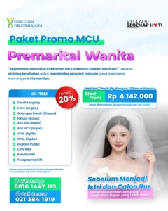 Promo Diskon Medical Check Up PraNikah Wanita - Klinik Utama DR Indrajana