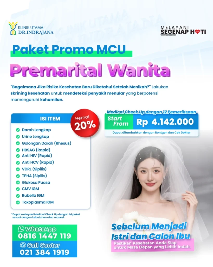 Promo Diskon Medical Check Up PraNikah Wanita - Klinik Utama DR Indrajana