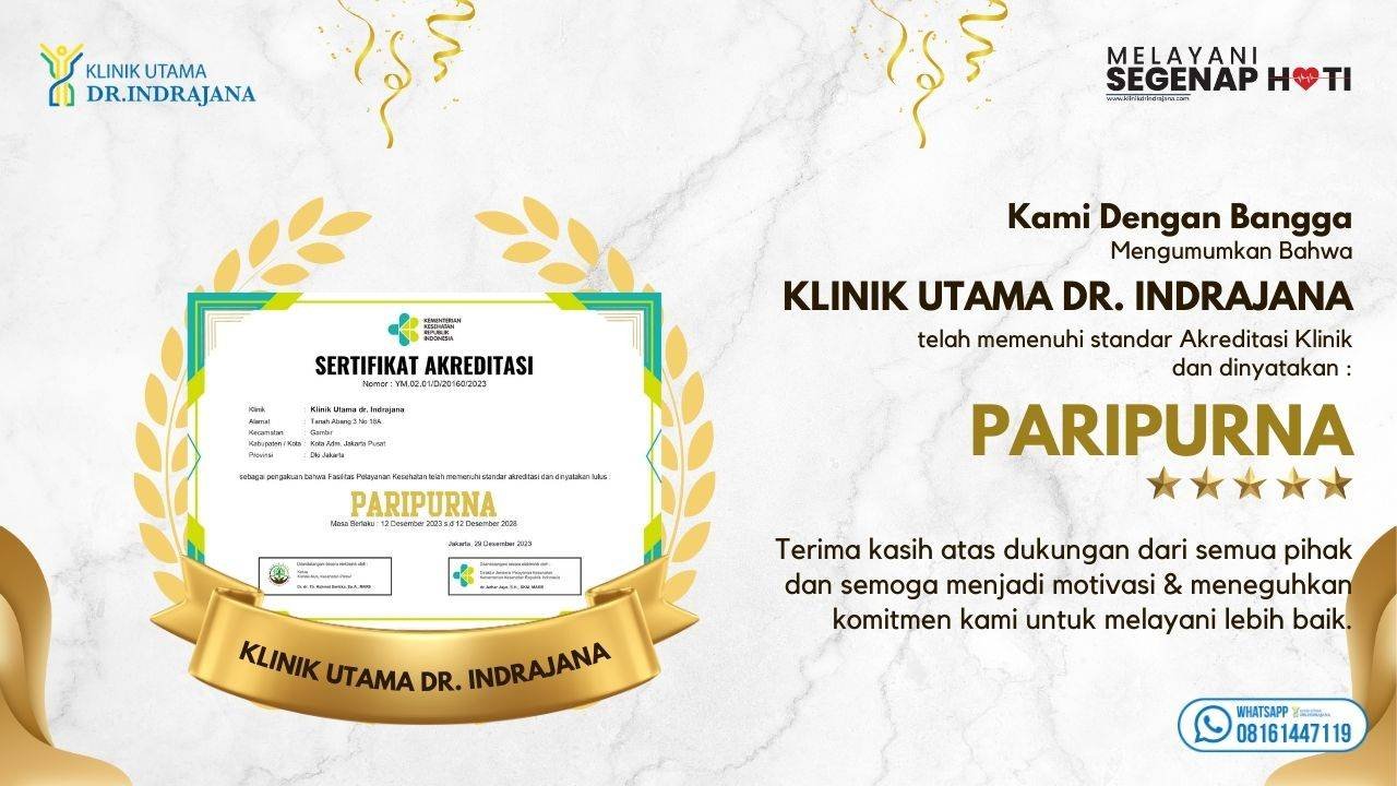 Klinik Utama DR Indrajana Akreditasi Paripurna